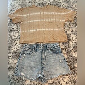 Gap Teen Jean Shorts & Tee